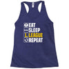 eat sleep league Racerback Tank