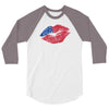 4th of July Lip 3/4 Sleeve Shirt
