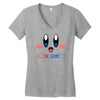 kirby gamer geek snes Women's V-Neck T-Shirt