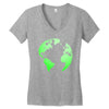 Earth Themed Funny Women's V-Neck T-Shirt