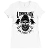 lumberjack skull Ladies Fitted T-Shirt