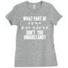 what part of sign language don't you understand Ladies Fitted T-Shirt