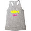 big fish little fish cardboard box Racerback Tank