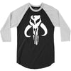 mandalorian symbol star wars tee boba fett bantha skull jedi sith 3/4 Sleeve Shirt