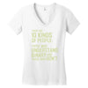 10 kinds of people binary Women's V-Neck T-Shirt