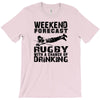 weekend rugby forecast beer pub drink T-Shirt