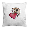 bunny rabbit love Throw Pillow