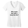 who needs hair ash grey Women's V-Neck T-Shirt