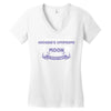I Love Someone with Hodgkin's Cancer to The Moon and Back to Infinity Women's V-Neck T-Shirt