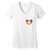 Rainbow Equality Heart Women's V-Neck T-Shirt