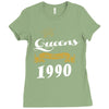 queens are born in 1990 Ladies Fitted T-Shirt