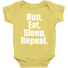 Run Eat Sleep Repeat Baby Onesie