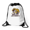 make out like bandits Drawstring Bags