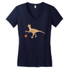 T-Rex Basketball Women's V-Neck T-Shirt