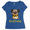 gryffindog pug Women's Triblend Scoop T-shirt