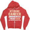 Uterine Cancer Awareness I Wear Peach For Some Special To Me Zipper Hoodie