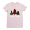 lumberjack tree merry christmas Ladies Fitted T-Shirt