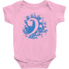bass clef in blue Baby Bodysuit