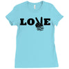 love peace Ladies Fitted T-Shirt