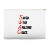 saved with amazing grace Accessory Pouches