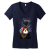 who loves german shepherd Women's V-Neck T-Shirt