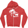 camper van surf split retro Zipper Hoodie