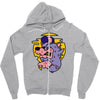 loup de cartoon Zipper Hoodie