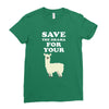 Save The Drama For Your Lama Ladies Fitted T-Shirt