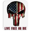 skull us flag live free or die Mousepad
