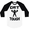 get tough weight lifter lifting gym 3/4 Sleeve Shirt