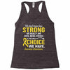 We Don't Know How Strong We Really Are Until Being Strong Is The Only Racerback Tank