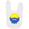 bearded smiley face Baby Bibs