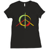 peace simbol Ladies Fitted T-Shirt