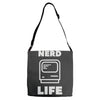 nerd life is the best life Adjustable Strap Totes