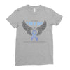 my hero is now my angel stomach cancer awareness Ladies Fitted T-Shirt