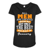 all men are created equal but only the best are born in january Maternity Scoop Neck T-shirt