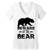 Beware Of The Bear Women's V-Neck T-Shirt
