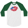 4th of July Lip 3/4 Sleeve Shirt