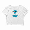 monster eye blue Crop Top