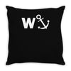 w anchor funny pub joke Throw Pillow