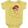 breast cancer girl power Baby Bodysuit