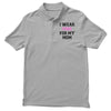 i wear pink for my mom breast cancer Polo Shirt