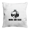 drum and bass Throw Pillow