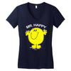 mr happy Women's V-Neck T-Shirt