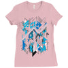 blue vectorfunk Ladies Fitted T-Shirt