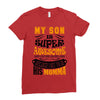 My Son Is Super Awesome His Momma Ladies Fitted T-Shirt