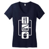 v2 eat sleep computer mouse Women's V-Neck T-Shirt