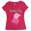 peppa pig auntie pig Women's Triblend Scoop T-shirt