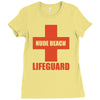 nude beach   lifeguard Ladies Fitted T-Shirt