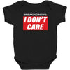 Breaking News i Don't Care Baby Bodysuit